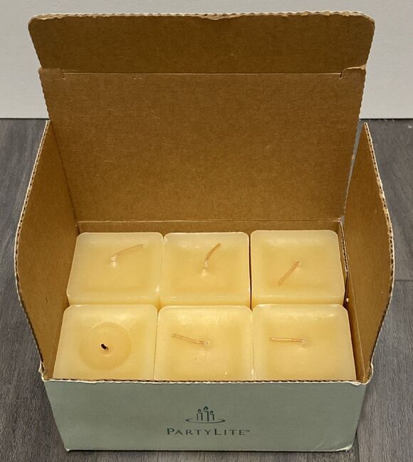 PartyLite Other - PartyLite Holiday Spices Scent Plus Square Votive Candle K0239 Retired Pack of 6